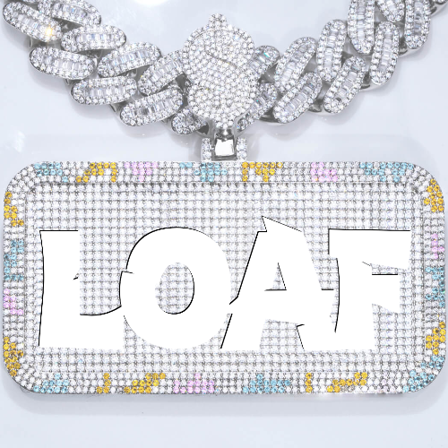 CUSTOM LETTER NECKLACE 3D COLORFUL SQUARE