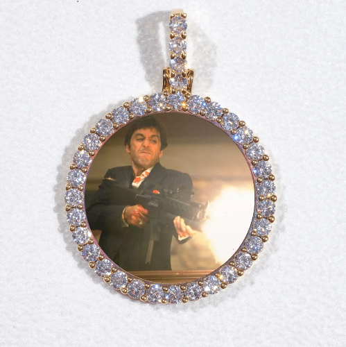 3D CIRCLE CUSTOM PICTURE PENDANT SMALL SIZE