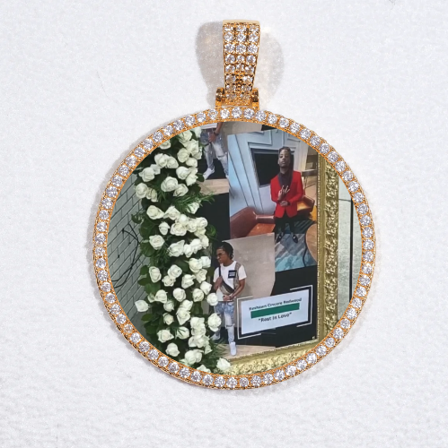 MEDIUM 3D CIRCLE CUSTOM PICTURE PENDANT