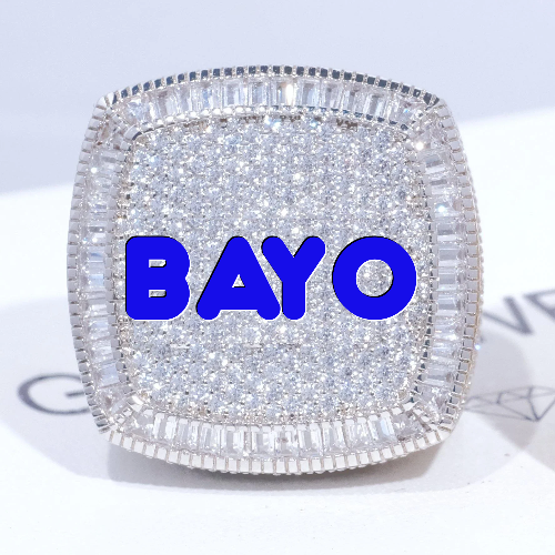CUSTOM LETTER 3D ICED RING
