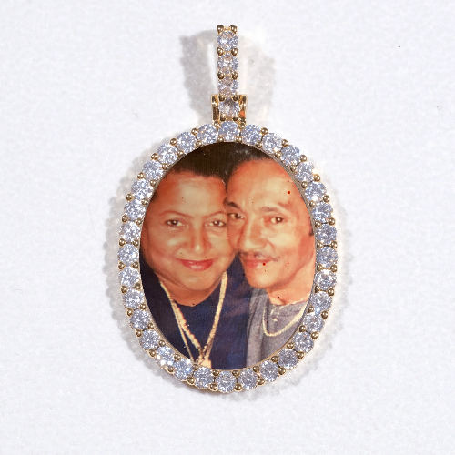 3D Oval Custom Picture Pendant