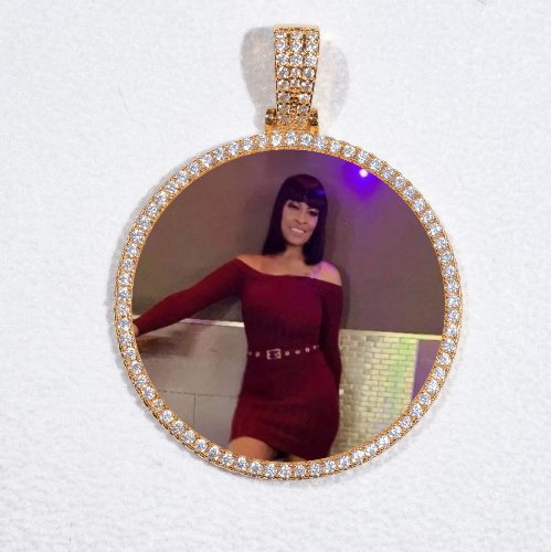 MEDIUM 3D CIRCLE CUSTOM PICTURE PENDANT