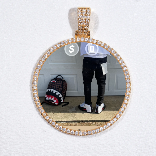 MEDIUM 3D CIRCLE CUSTOM PICTURE PENDANT