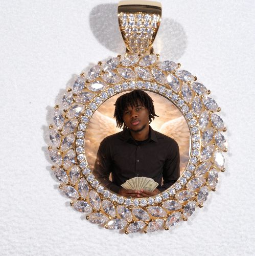Large 3D Wheat Ear Custom Picture Pendant