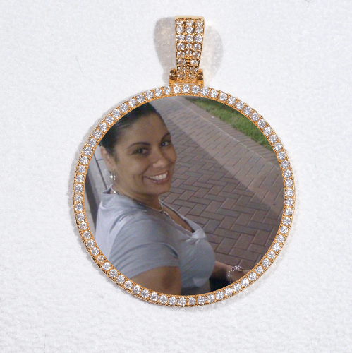 MEDIUM 3D CIRCLE CUSTOM PICTURE PENDANT
