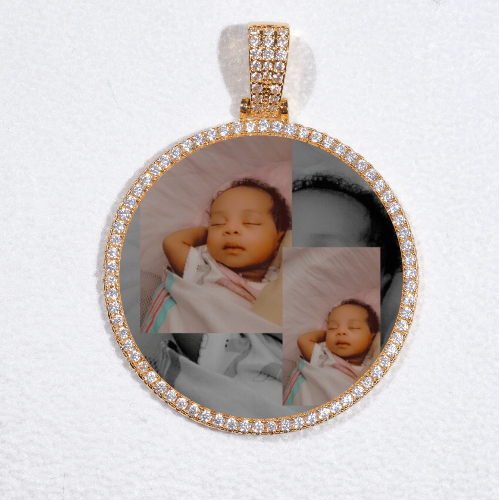 MEDIUM 3D CIRCLE CUSTOM PICTURE PENDANT