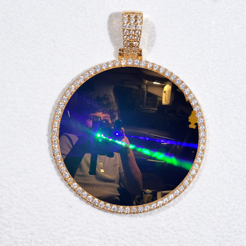 MEDIUM 3D CIRCLE CUSTOM PICTURE PENDANT