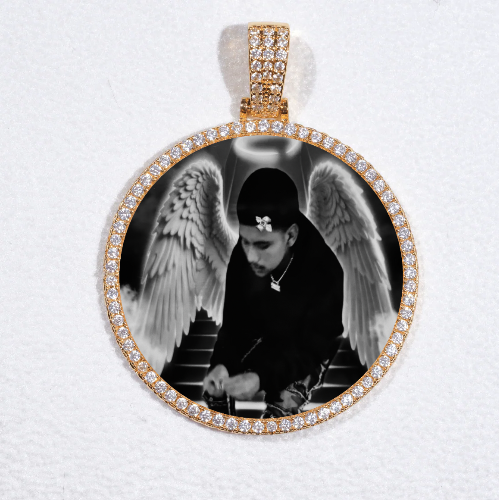 MEDIUM 3D CIRCLE CUSTOM PICTURE PENDANT