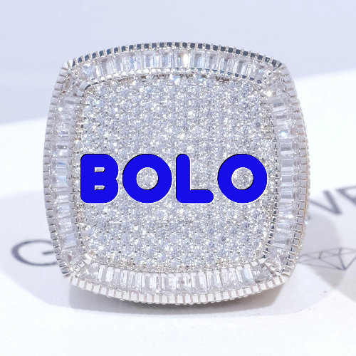 CUSTOM LETTER 3D ICED RING