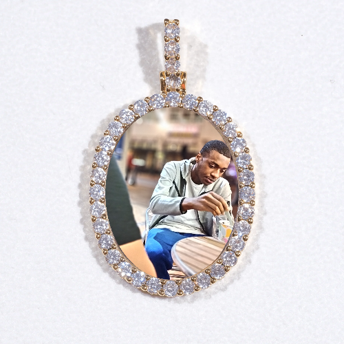 3D Oval Custom Picture Pendant