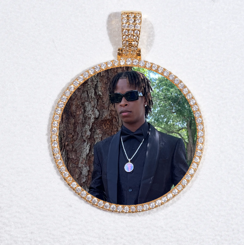 MEDIUM 3D CIRCLE CUSTOM PICTURE PENDANT