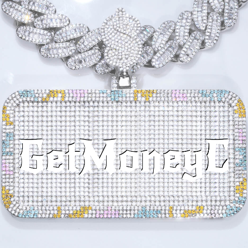 CUSTOM LETTER NECKLACE 3D COLORFUL SQUARE