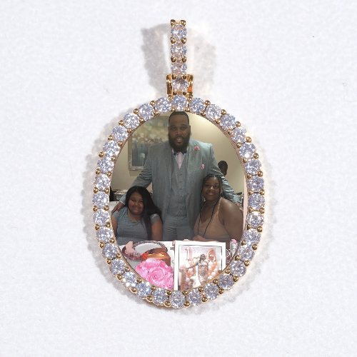 3D Oval Custom Picture Pendant