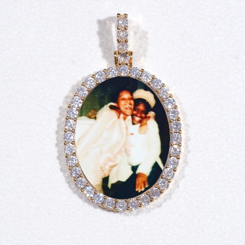 3D Oval Custom Picture Pendant