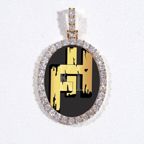 3D Oval Custom Picture Pendant