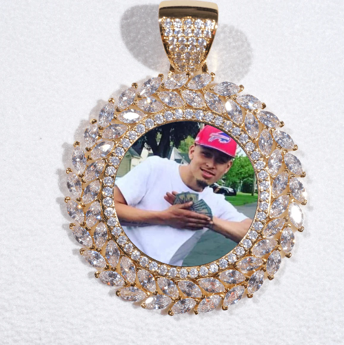 Large 3D Wheat Ear Custom Picture Pendant