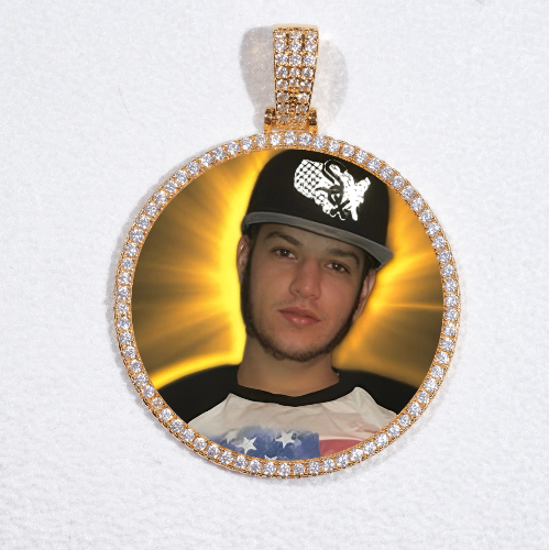 MEDIUM 3D CIRCLE CUSTOM PICTURE PENDANT