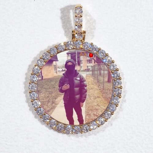 3D CIRCLE CUSTOM PICTURE PENDANT SMALL SIZE