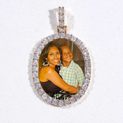 3D Oval Custom Picture Pendant