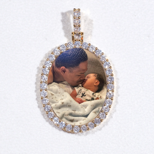 3D Oval Custom Picture Pendant