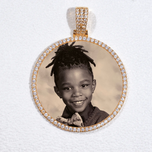 MEDIUM 3D CIRCLE CUSTOM PICTURE PENDANT
