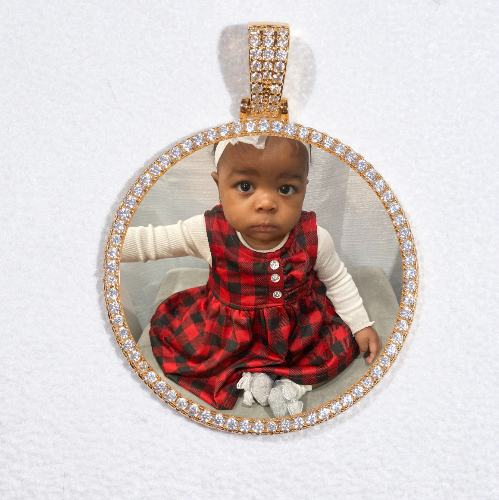 MEDIUM 3D CIRCLE CUSTOM PICTURE PENDANT