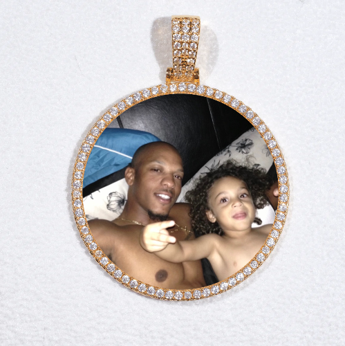 MEDIUM 3D CIRCLE CUSTOM PICTURE PENDANT