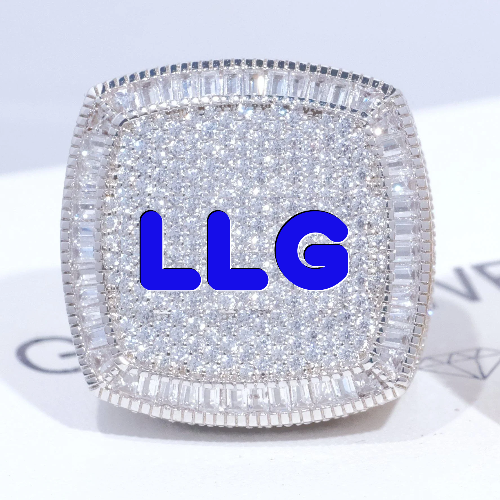 CUSTOM LETTER 3D ICED RING