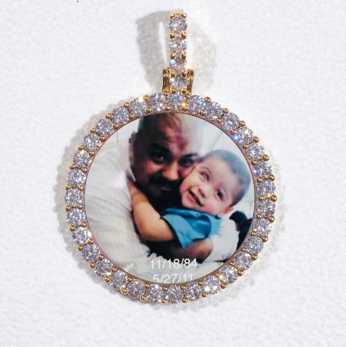 3D CIRCLE CUSTOM PICTURE PENDANT SMALL SIZE