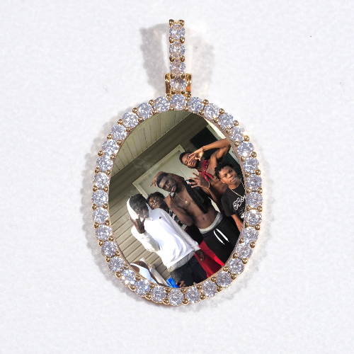 3D Oval Custom Picture Pendant