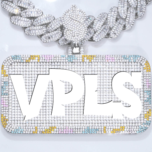 CUSTOM LETTER NECKLACE 3D COLORFUL SQUARE