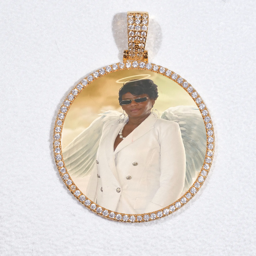 MEDIUM 3D CIRCLE CUSTOM PICTURE PENDANT