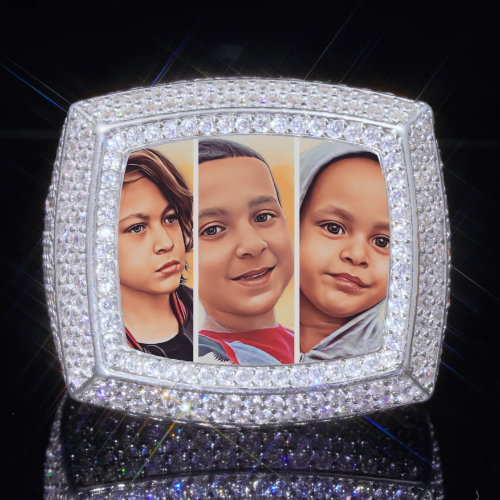 3D CUSTOM PICTURE ICED RING