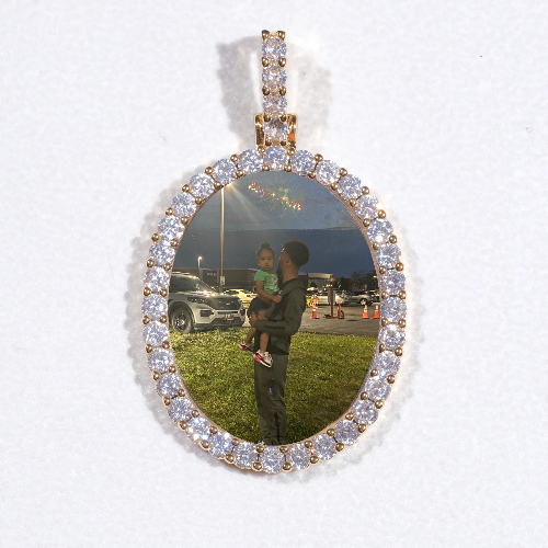 3D Oval Custom Picture Pendant