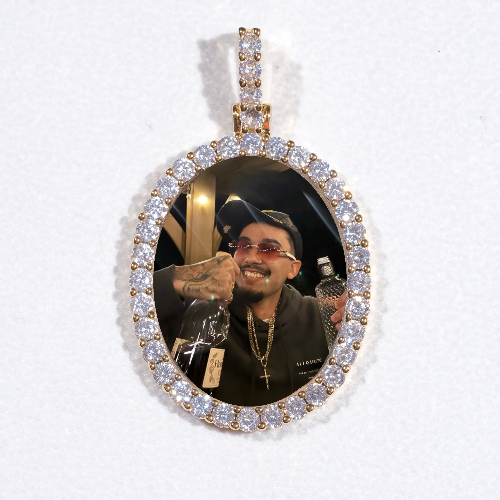 3D Oval Custom Picture Pendant