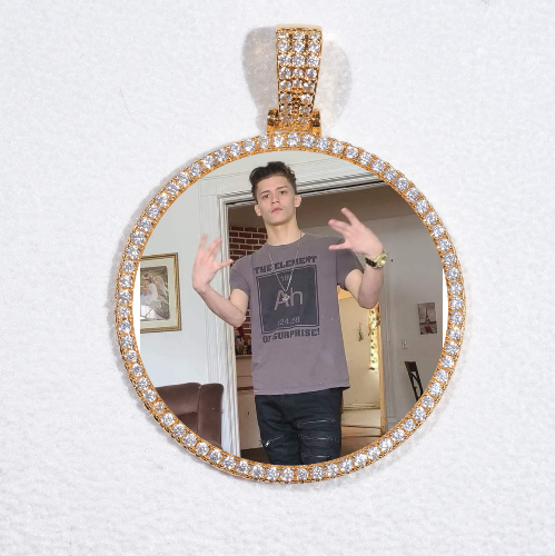 MEDIUM 3D CIRCLE CUSTOM PICTURE PENDANT