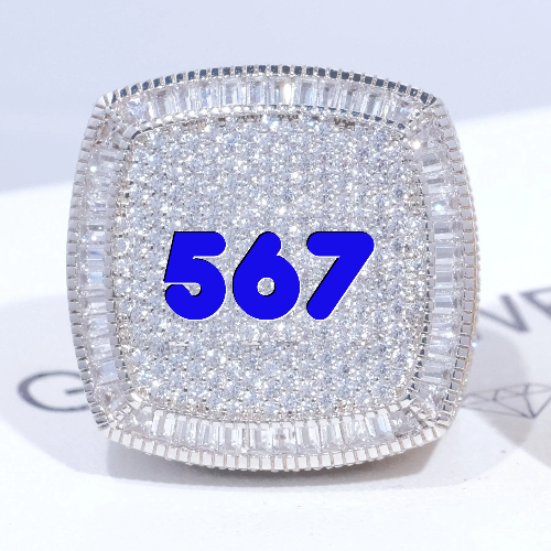 CUSTOM LETTER 3D ICED RING