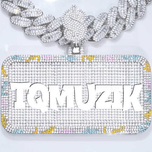 CUSTOM LETTER NECKLACE 3D COLORFUL SQUARE