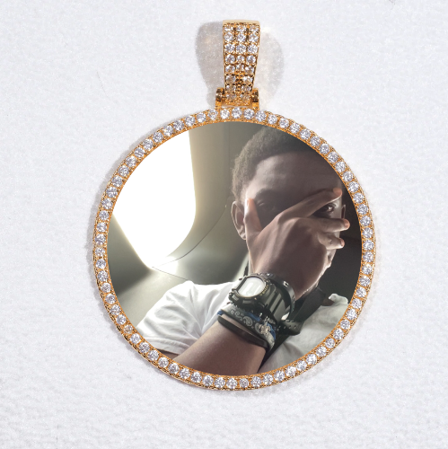 MEDIUM 3D CIRCLE CUSTOM PICTURE PENDANT