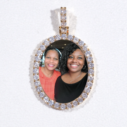3D Oval Custom Picture Pendant
