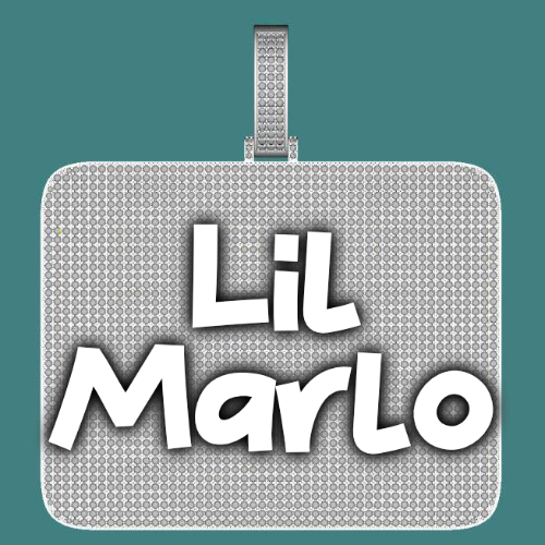 CUSTOM LETTER NECKLACE 3D BIG SQUARE