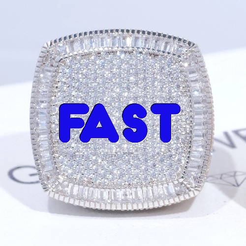 CUSTOM LETTER 3D ICED RING