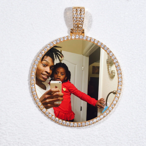 MEDIUM 3D CIRCLE CUSTOM PICTURE PENDANT