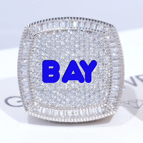 CUSTOM LETTER 3D ICED RING