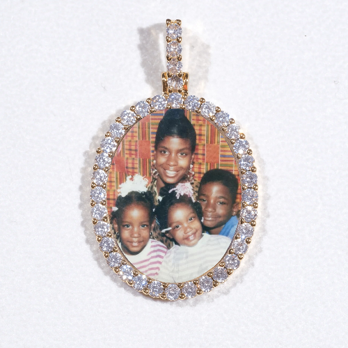 3D Oval Custom Picture Pendant