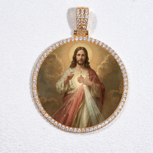 MEDIUM 3D CIRCLE CUSTOM PICTURE PENDANT