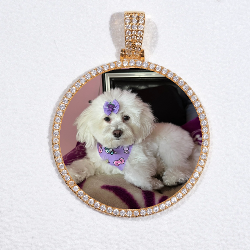 MEDIUM 3D CIRCLE CUSTOM PICTURE PENDANT