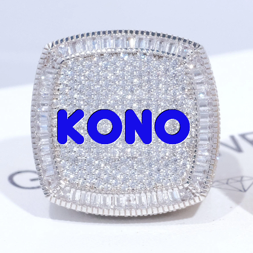 CUSTOM LETTER 3D ICED RING