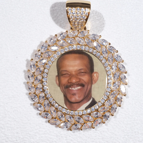 Large 3D Wheat Ear Custom Picture Pendant