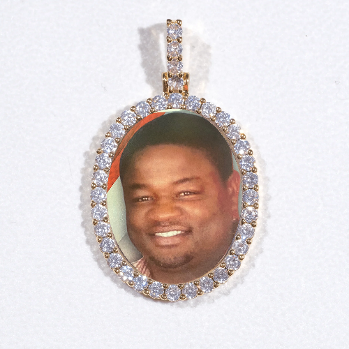 3D Oval Custom Picture Pendant